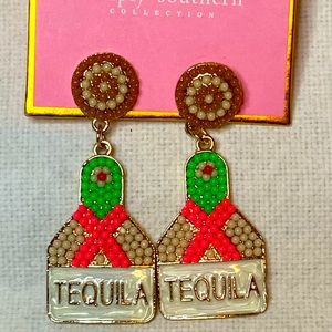 Simply Southern Tequila bottle liquor earrings